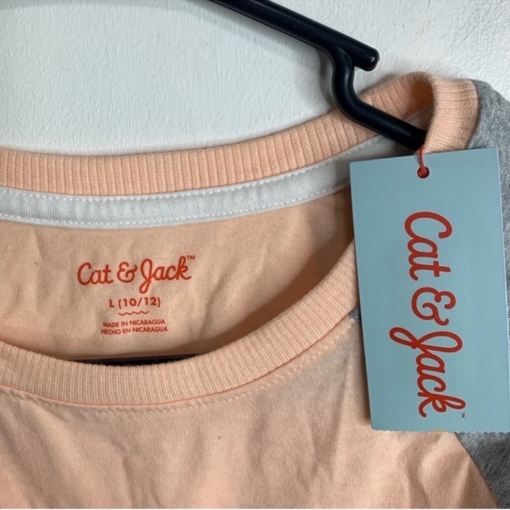 Cat & Jack Heart Graphic Baseball Tee NWT - Picture 2 of 2